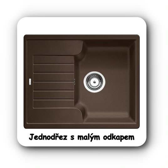 jednodřez s malým odkapem